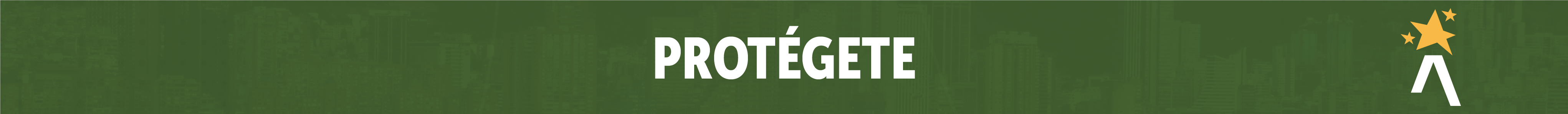 Imagen con texto Protégete