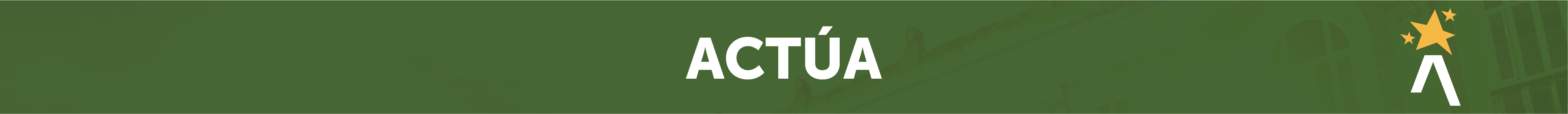 Imagen con texto Actúa