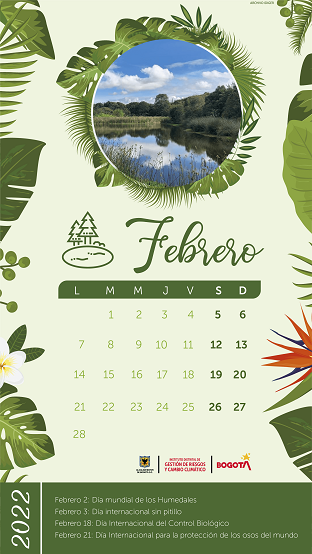 Calendario actividades Febrero 2022