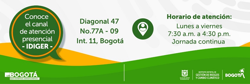 Horarios de atencion IDIGER