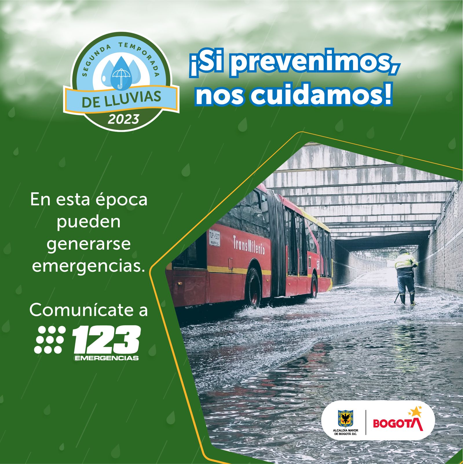 Encharcamiento en vías del transmilenio 