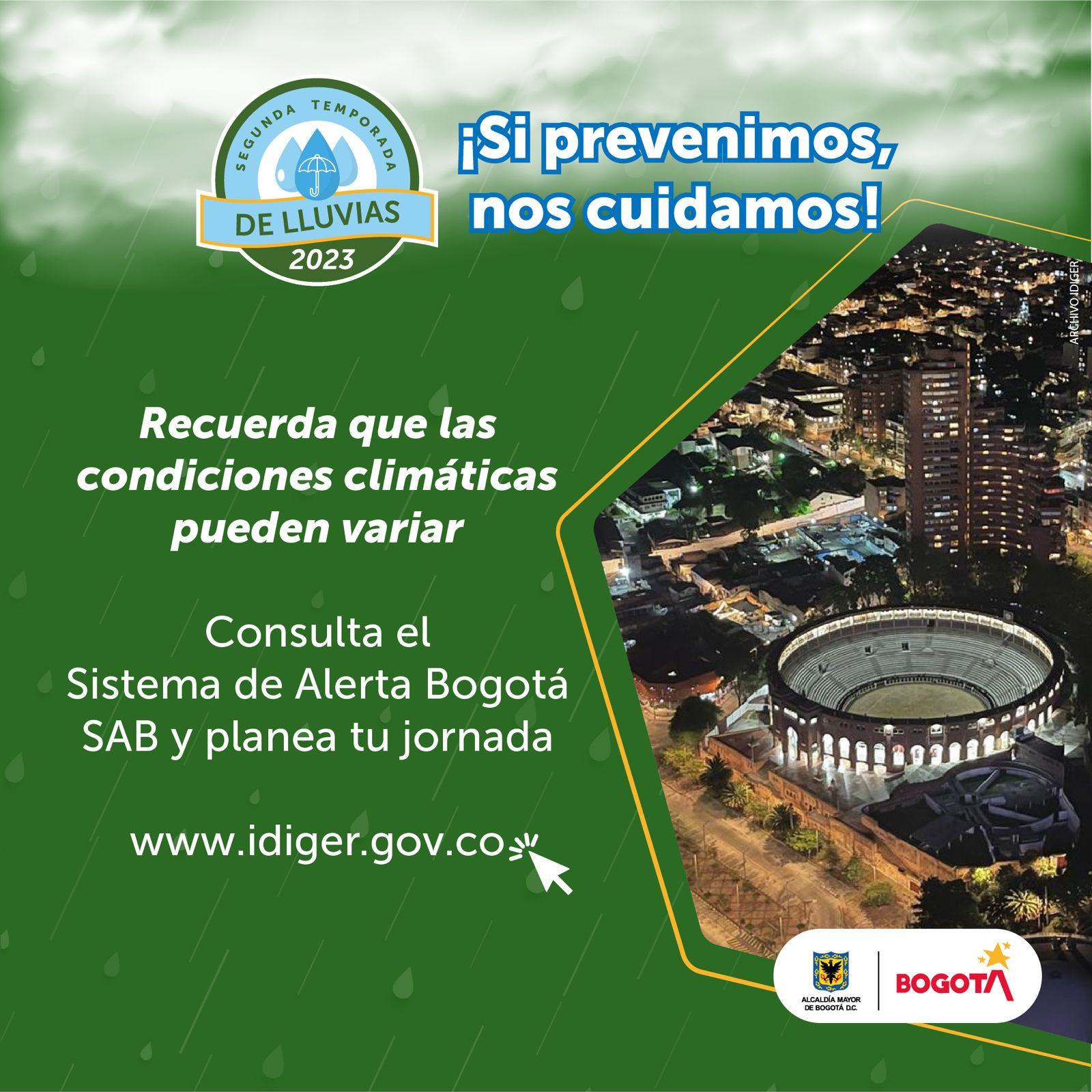 Panoramica de Bogota, plaza de toros. 