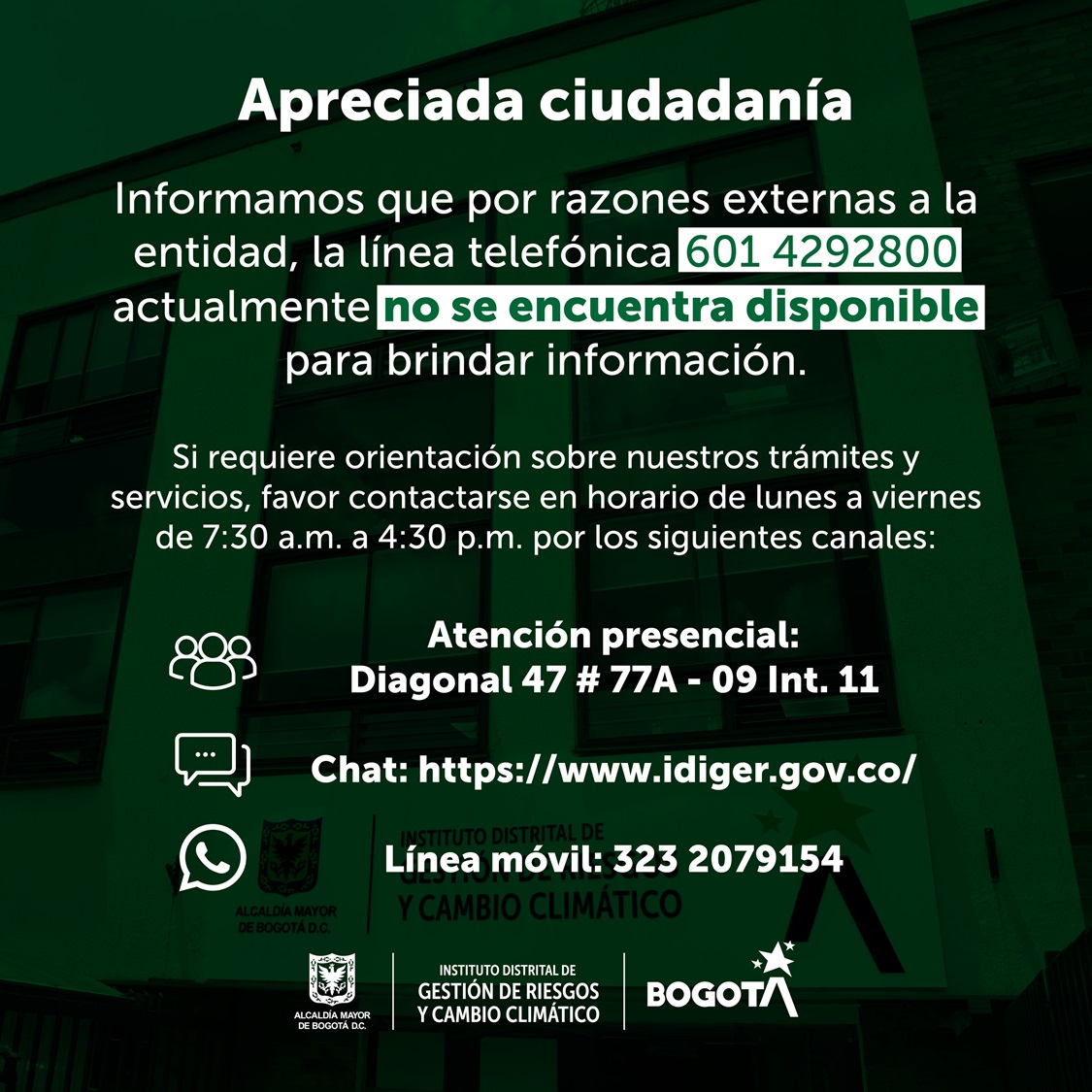 Línea de atención Dañada 
