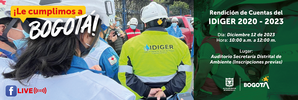 Funcionarios del idiger y cruz roja