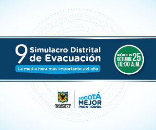 Piezas graficas Simulacro Distrital de Evacuación
