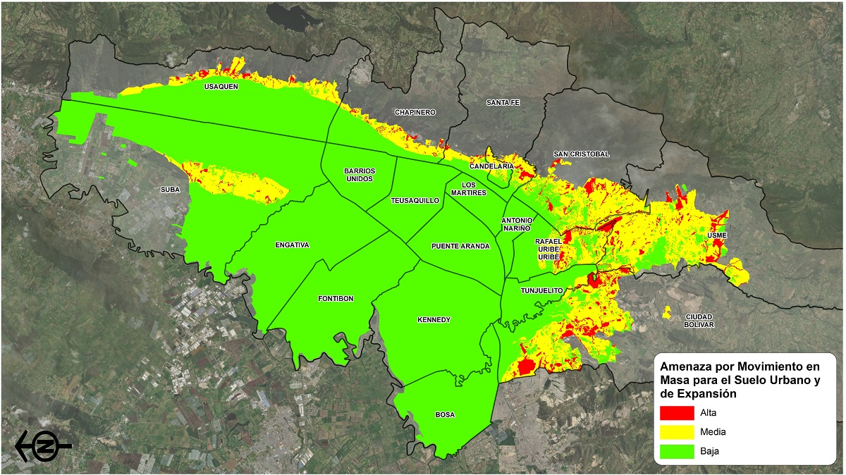 Mapa Bogota Plano Normativo de Amenaza