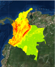 Mapa Colombia Movimientos en Masa