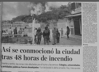 Noticia periódico Incendio