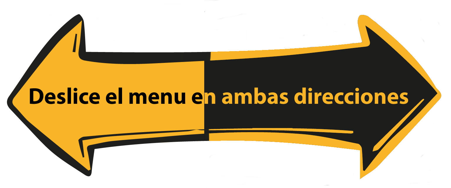 Flechas Para indicar que el menú se mueve de izquierda a derecha